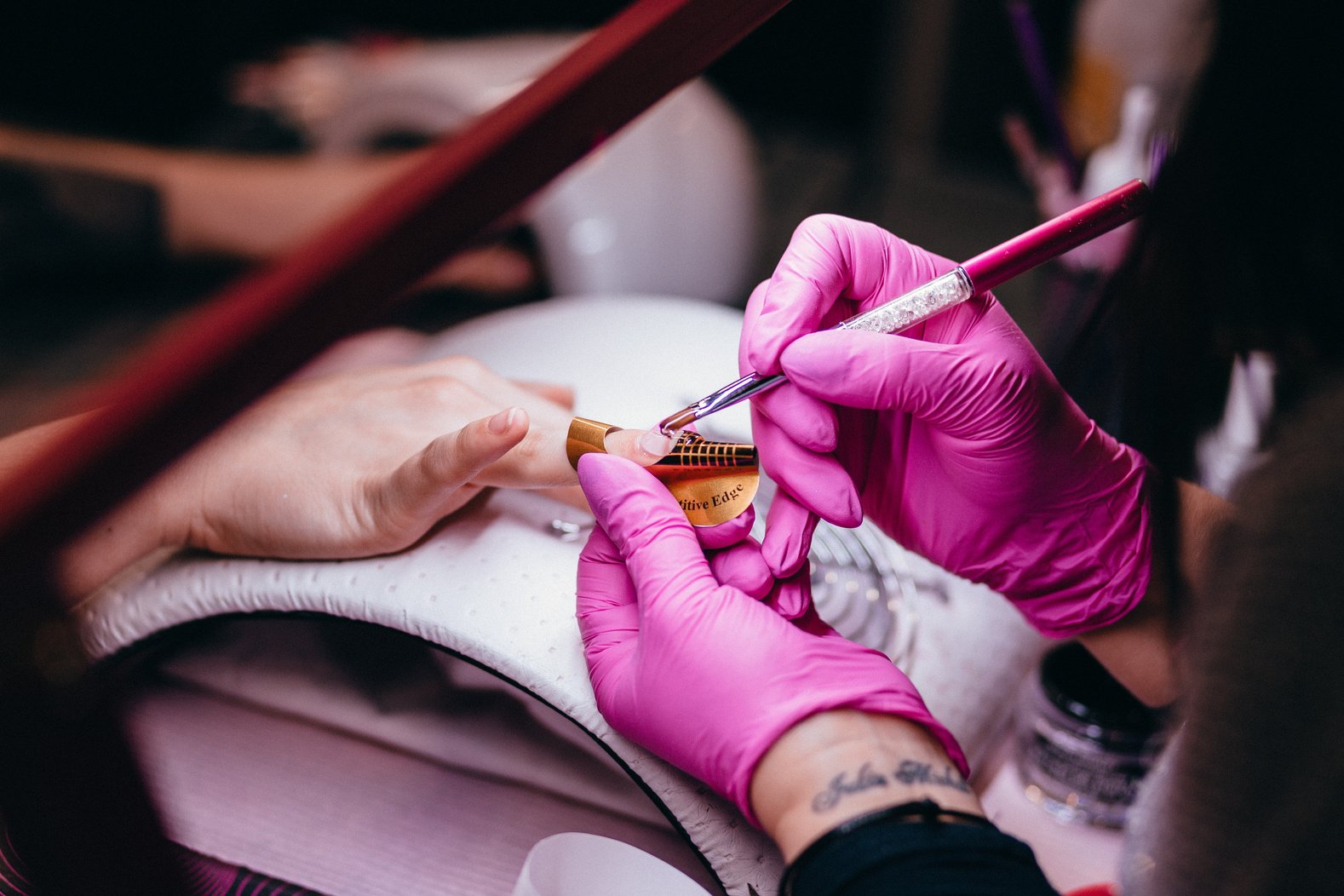 Woman Getting a Manicure